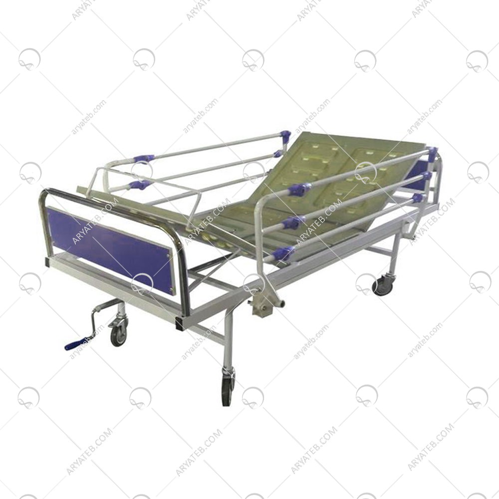 تخت بیمارستانی دو شکن مکانیکی